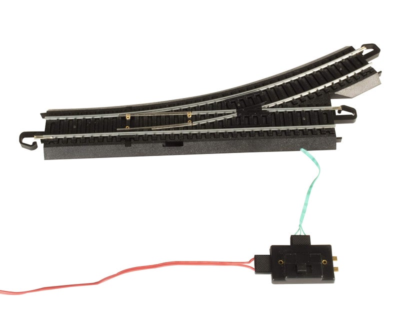 Bachmann قطارات باخمان - تحويلة E-Z TRACK REMOTE القابلة للتثبيت - يسار (1/بطاقة) - سكة حديد من سبائك الصلب مع قاعدة سوداء - مقياس HO - Image 2